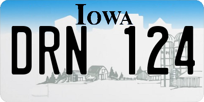 IA license plate DRN124