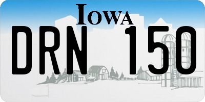 IA license plate DRN150