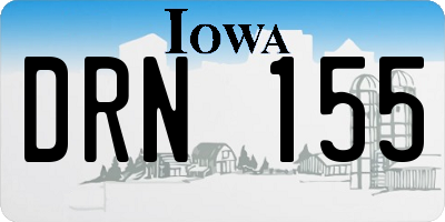 IA license plate DRN155