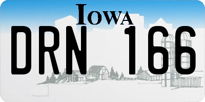 IA license plate DRN166