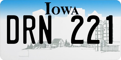 IA license plate DRN221
