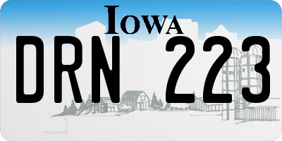 IA license plate DRN223