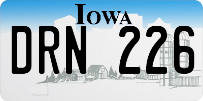 IA license plate DRN226