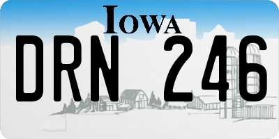 IA license plate DRN246