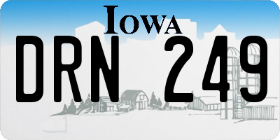 IA license plate DRN249