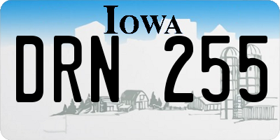 IA license plate DRN255