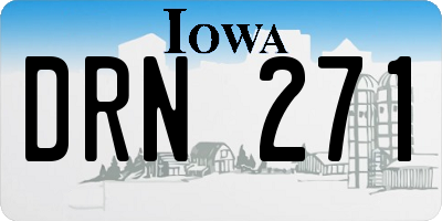 IA license plate DRN271