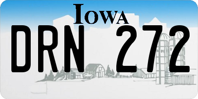 IA license plate DRN272