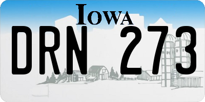 IA license plate DRN273