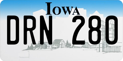 IA license plate DRN280