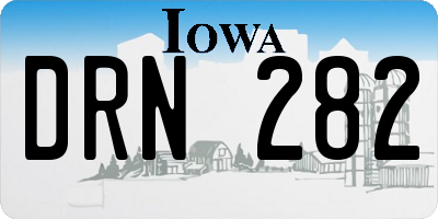 IA license plate DRN282