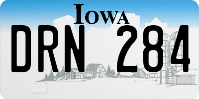IA license plate DRN284