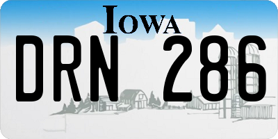 IA license plate DRN286