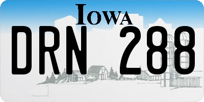 IA license plate DRN288