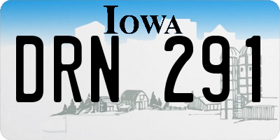 IA license plate DRN291