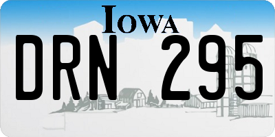 IA license plate DRN295