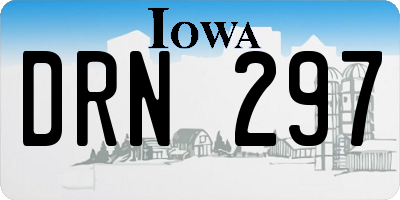 IA license plate DRN297