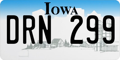 IA license plate DRN299