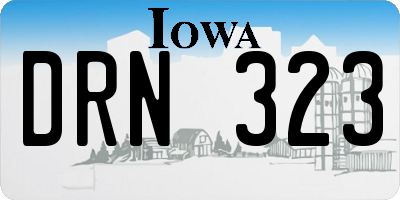 IA license plate DRN323