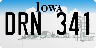 IA license plate DRN341
