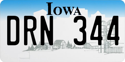 IA license plate DRN344