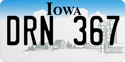 IA license plate DRN367
