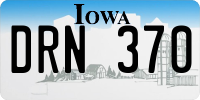 IA license plate DRN370