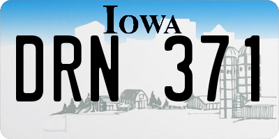 IA license plate DRN371