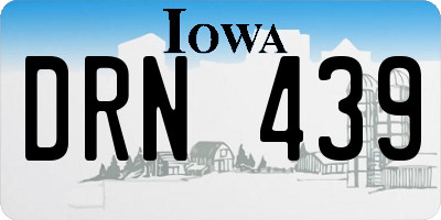 IA license plate DRN439