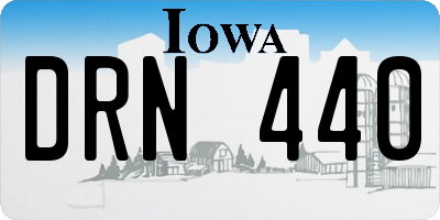 IA license plate DRN440