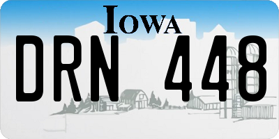 IA license plate DRN448