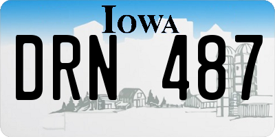 IA license plate DRN487