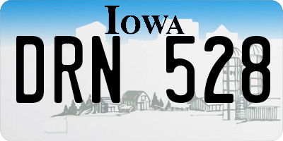 IA license plate DRN528