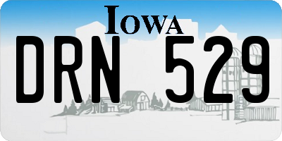 IA license plate DRN529