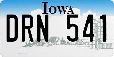 IA license plate DRN541