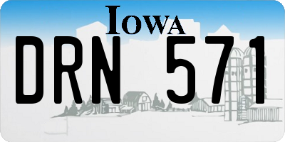 IA license plate DRN571