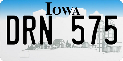 IA license plate DRN575
