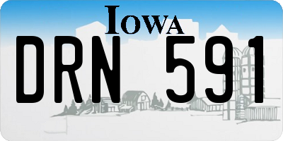 IA license plate DRN591
