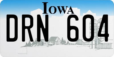 IA license plate DRN604
