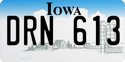 IA license plate DRN613