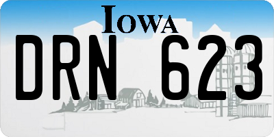 IA license plate DRN623
