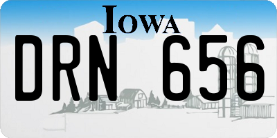 IA license plate DRN656