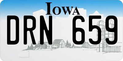 IA license plate DRN659