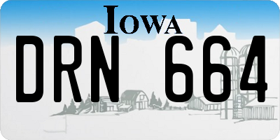 IA license plate DRN664