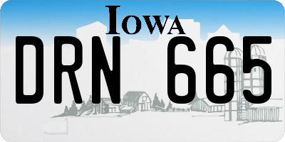 IA license plate DRN665