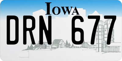 IA license plate DRN677