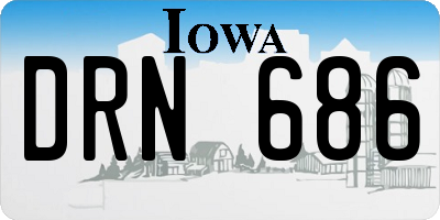 IA license plate DRN686