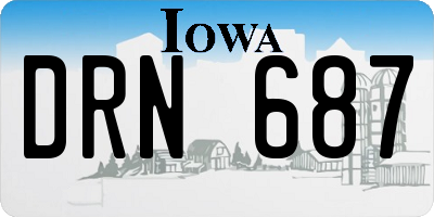 IA license plate DRN687