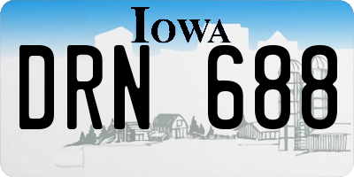 IA license plate DRN688