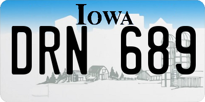 IA license plate DRN689